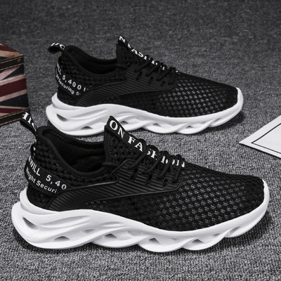 Ανδρικά αθλητικά καθημερινάπαπούτσια με πλέγμα και επιγραφές