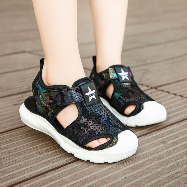 Sandale casual pentru copii cu autocolante pentru fete