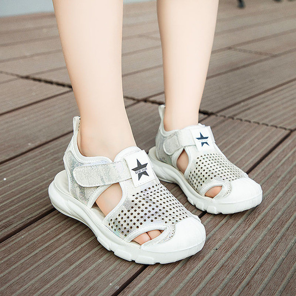 Sandale casual pentru copii cu autocolante pentru fete