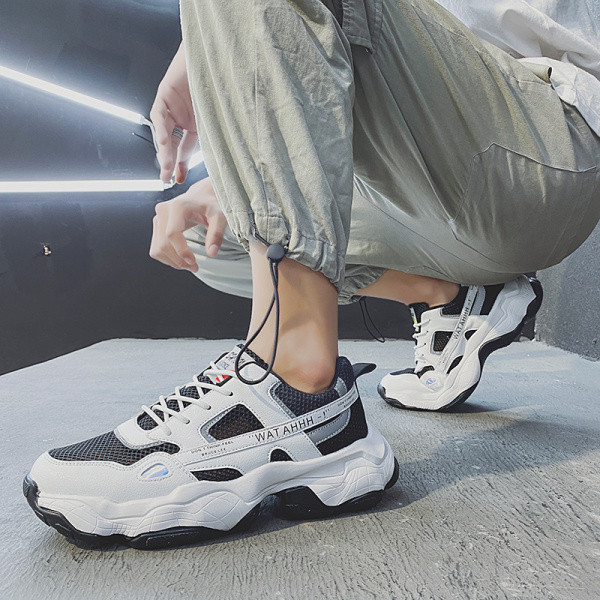 Adidași bărbați din plasă cu talpă înaltă și inscripții