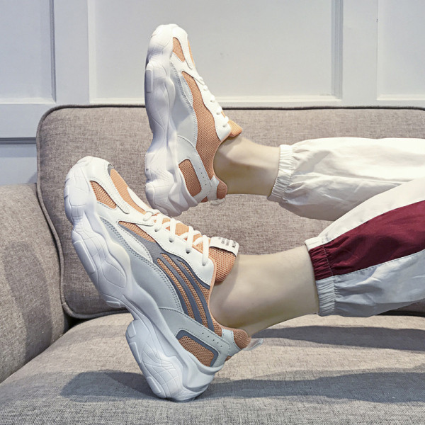 Kõrge talla ja värvilise võrguga vabaaja meeste tossud