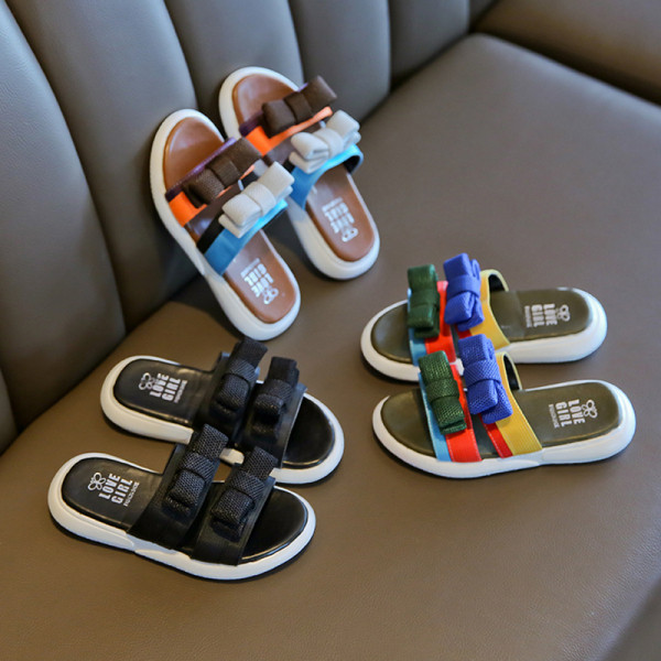 Papuci casual copii cu talpa plate pentru fete