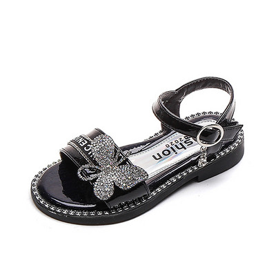 Μοντέρνα παιδικά σανδάλια με πέτρες και αγκράφα για κορίτσια