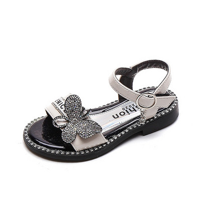Μοντέρνα παιδικά σανδάλια με πέτρες και αγκράφα για κορίτσια