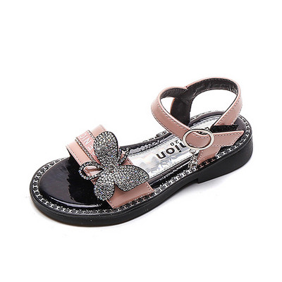 Μοντέρνα παιδικά σανδάλια με πέτρες και αγκράφα για κορίτσια