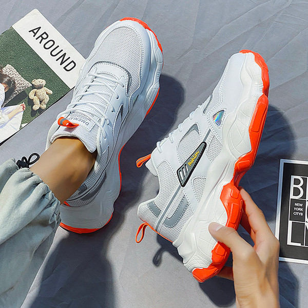 Adidasi pentru barbati cu reflectoare si talpa inalta