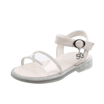 Casual παιδικά σανδάλια με διακόσμηση πέτρες και αγκράφα