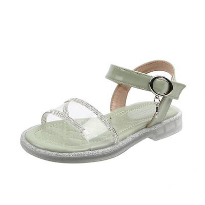 Casual παιδικά σανδάλια με διακόσμηση πέτρες και αγκράφα