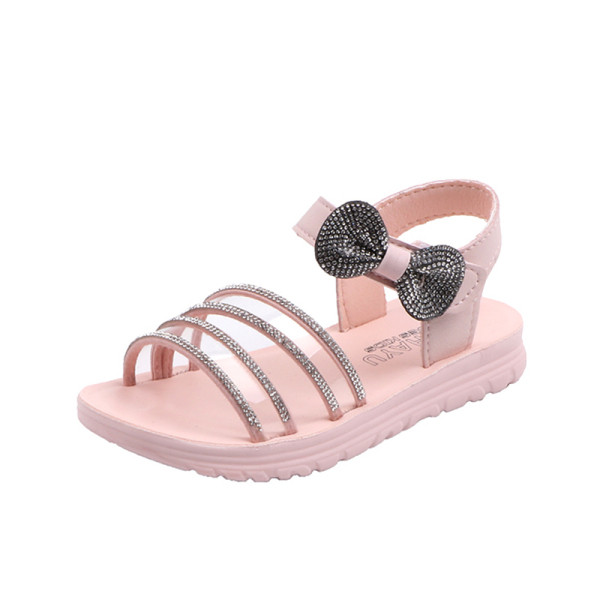 Model nou de sandale pentru copii cu panglica si pietre pentru fete