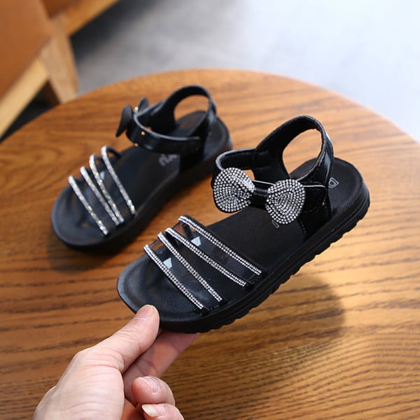 Model nou de sandale pentru copii cu panglica si pietre pentru fete