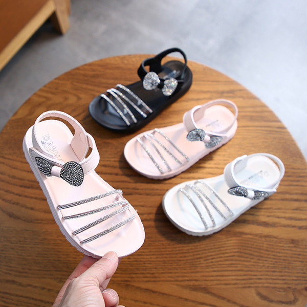 Model nou de sandale pentru copii cu panglica si pietre pentru fete