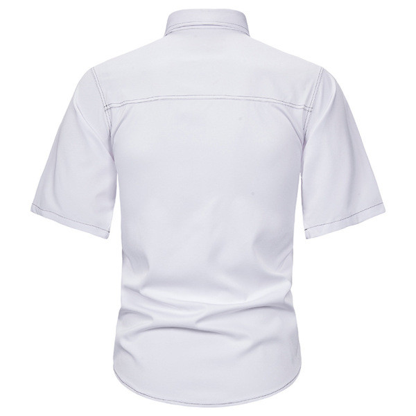 Κομψό ανδρικό πουκάμισο μοντέλο με κλασικό κολάρο και τσέπη