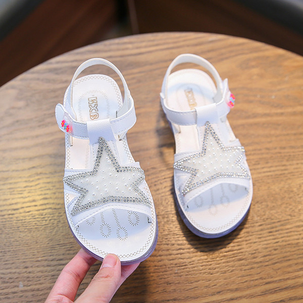 Παιδικά σανδάλια με πέρλες και δικοσμητικές πέτρες για κορίτσια