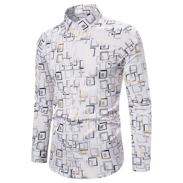 Cămașă pentru bărbați cu guler clasic și mâneci lungi