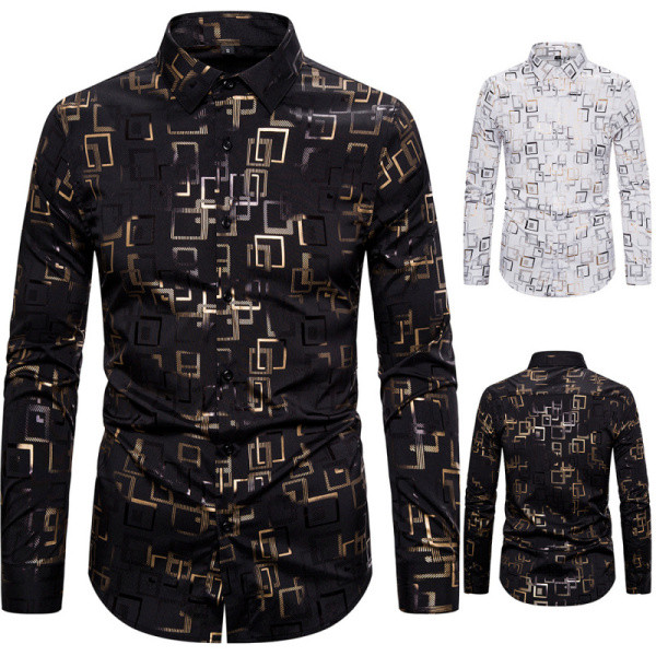 Cămașă pentru bărbați cu guler clasic și mâneci lungi