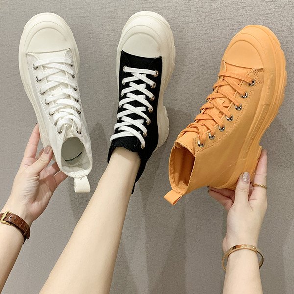 Adidasi de dama cu talpa inalta si platforma interioara