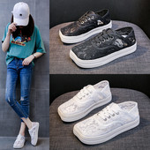 Tenisi casual dama cu dantela