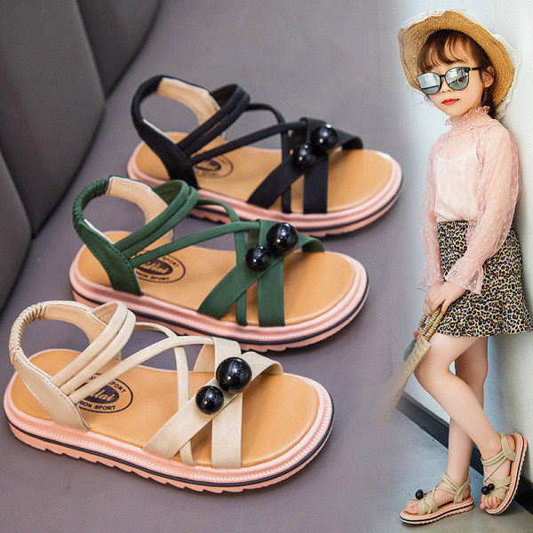 Μοντέρνα παιδικά σανδάλια με  σταθροτά λουράκια για κορίτσια