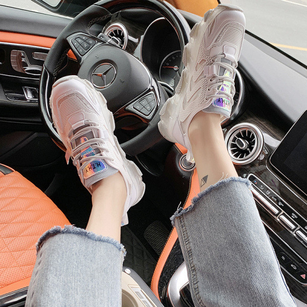 Kevad-sügisesed naiste tossud võrgu ja värvilise tallaga