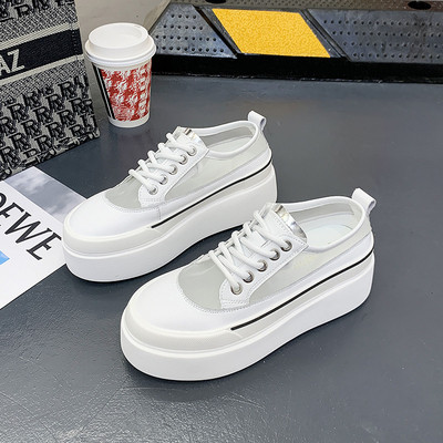 Adidasi moderni de dama cu talpa inalta si plasa