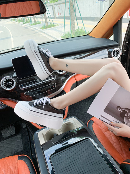 Adidasi moderni de dama cu talpa inalta si plasa