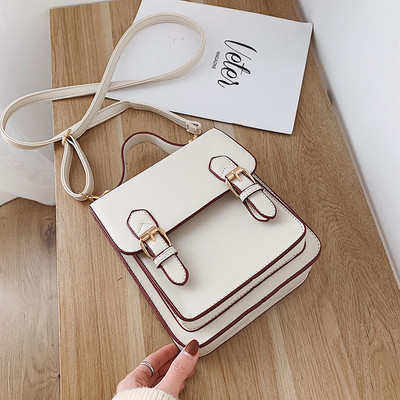 Rucsac casual dama din piele ecologica cu catarame metalice