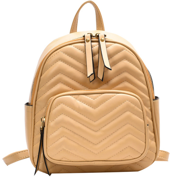 Rucsac mic de damă de zi cu zi din piele ecologică cu buzunar frontal