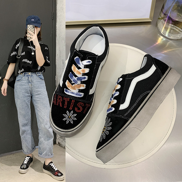 Tenisi casual dama cu pietre