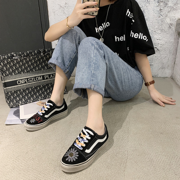 Tenisi casual dama cu pietre