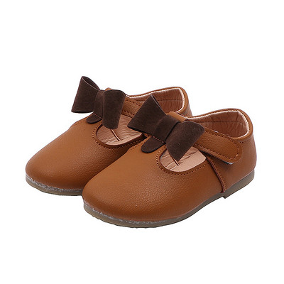 Pantofi copii din piele ecologica cu panglica pentru fete