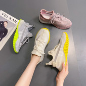 Adidași sport și casual de damă, cu tălpi și șireturi colorate