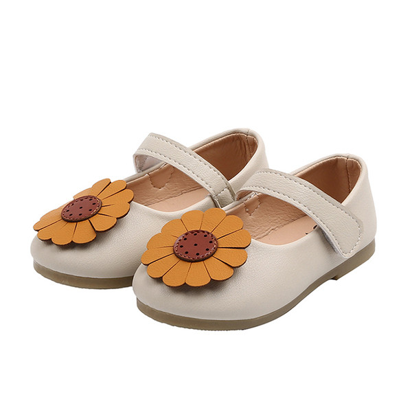 Pantofi copii din piele ecologica cu floare pentru fete