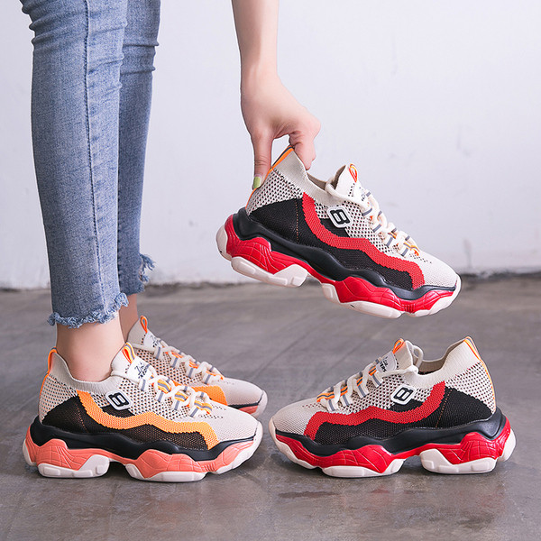 Adidasi de dama cu cravate colorate