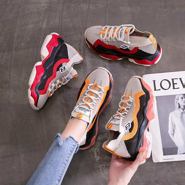 Adidasi de dama cu cravate colorate