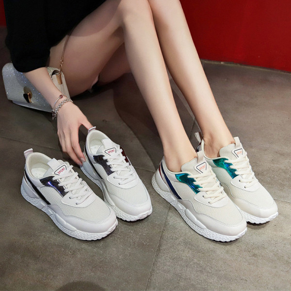 Tenisi sport-casual dama cu talpa plata potriviti si pentru sport