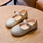 Pantofi pentru copii cu efect strălucitor și autocolante pentru fete