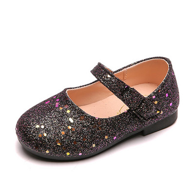 Pantofi pentru copii cu efect strălucitor și autocolante pentru fete