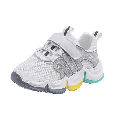 Adidași casual pentru copii cu inscripție și autocolante pentru fete