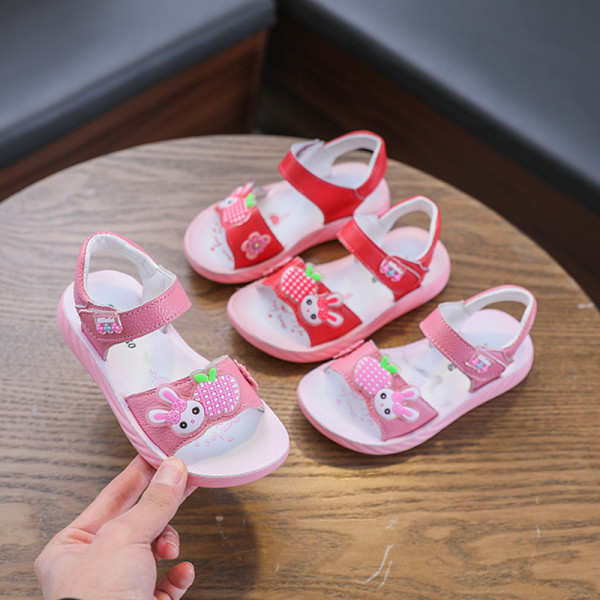 Sandale casual pentru copii cu element 3D și autocolante