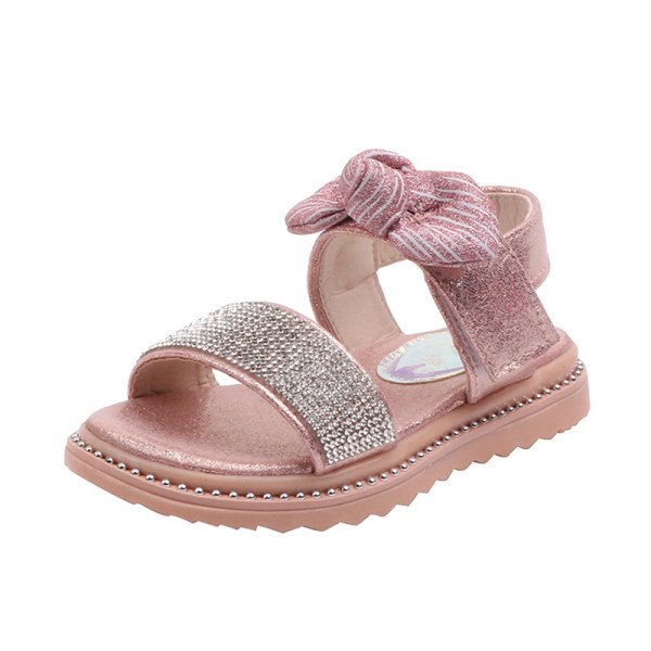 Sandale moderne pentru copii cu pietre și panglică