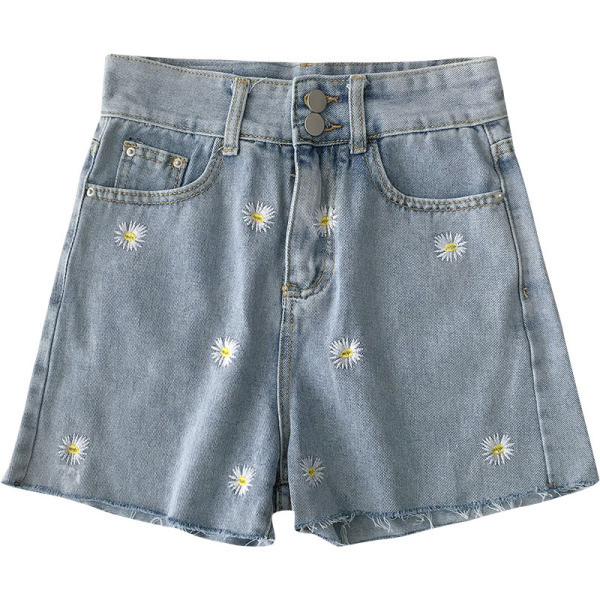 Jelenlegi rövid farmer magas derékkal és gombokkal