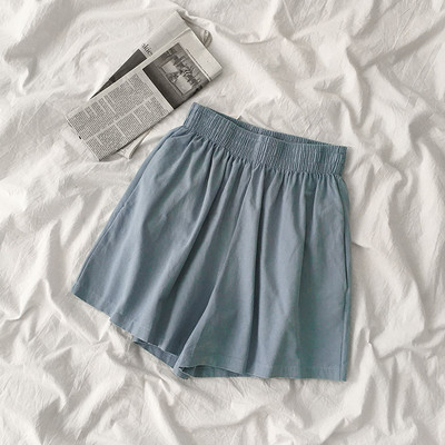 Pantaloni scurți casual cu talie înaltă