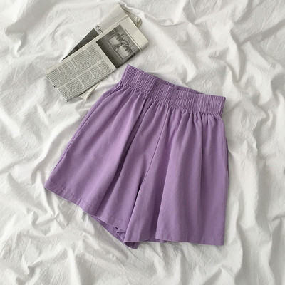 Pantaloni scurți casual cu talie înaltă