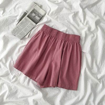 Pantaloni scurți casual cu talie înaltă