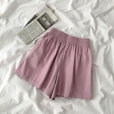 Pantaloni scurți casual cu talie înaltă