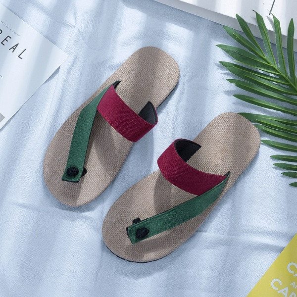 Model nou de papuci pentru bărbați peste vârf cu talpă plată