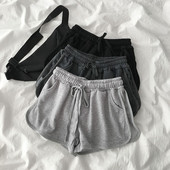 Спортно-ежедневни къси панталони с еластична талия и връзки