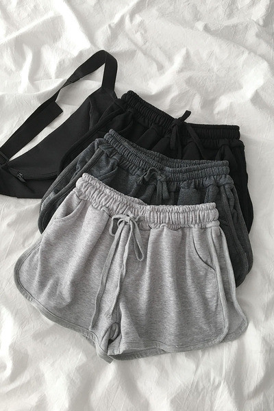 Спортно-ежедневни къси панталони с еластична талия и връзки