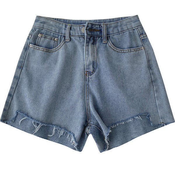 Model nou de blugi scurti cu talie inalta si buzunare