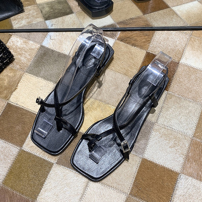 Sandale de dama cu bretele subtiri din piele